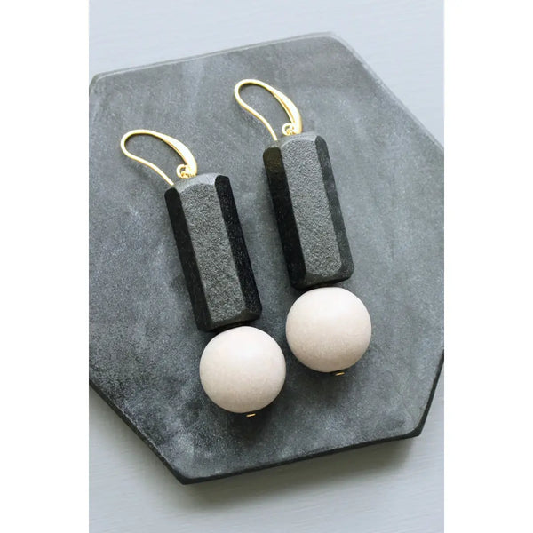 Black and Chestnut Earrings
