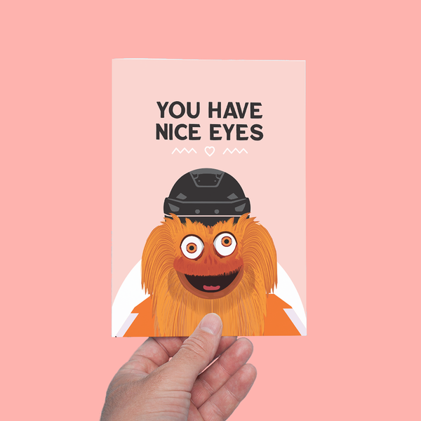 You Have Nice Eyes, Gritty Flyers Valentine's Day Card