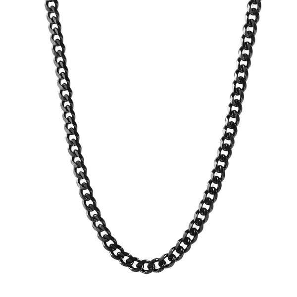 Curb Chain Steel Necklace 3.5mm Width - 24 Inches