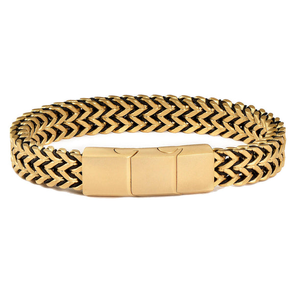 Crucible Matte Finish Stainless Steel Franco Chain Bracelet