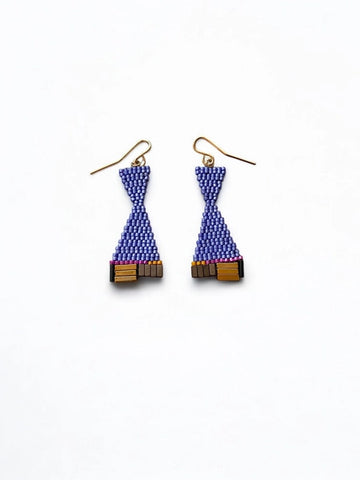 Hour Glass Earrings - Montana Blue
