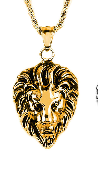 Lion Head Stainless Steel Pendant