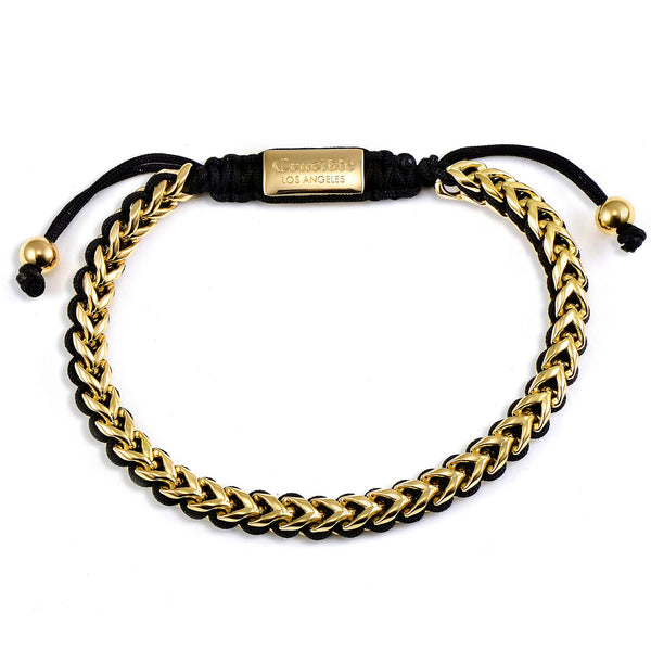 Crucible Stainless Steel Franco Chain Adjustable Bracelet