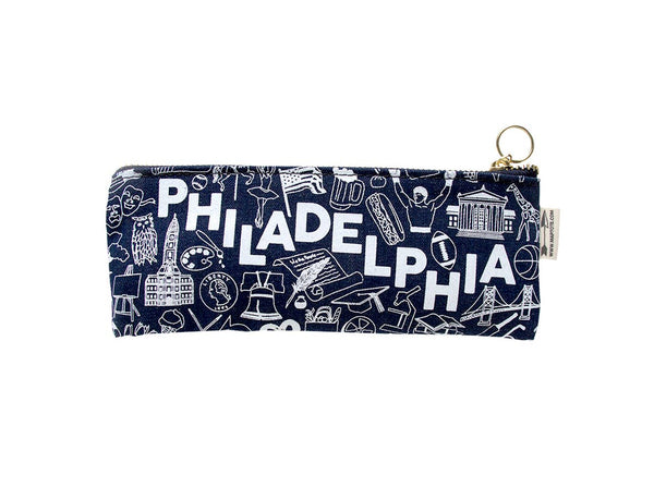 Philadelphia Pencil Pouch - Cotton Canvas, USA Made