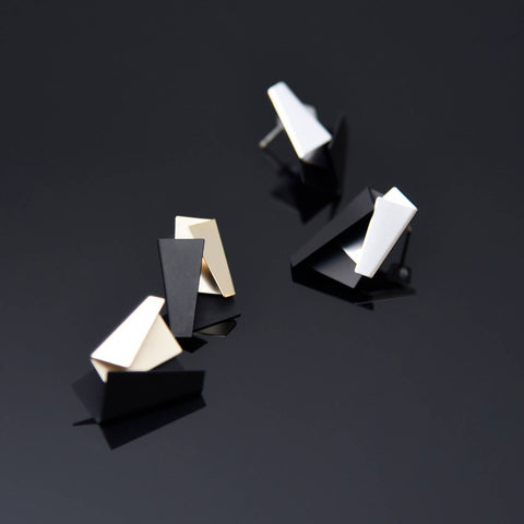 Quire Ear Jackets - Black & Gold