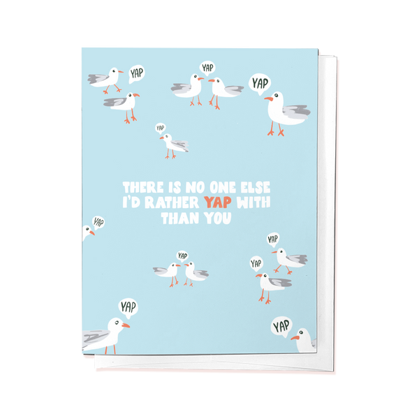 Yapping Seagulls Valentine Anniversary Love Greeting Card