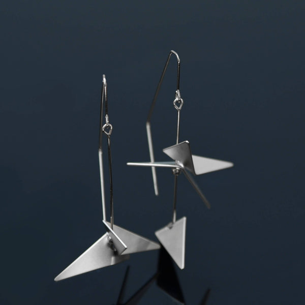Vince Earrings - Black & Silver
