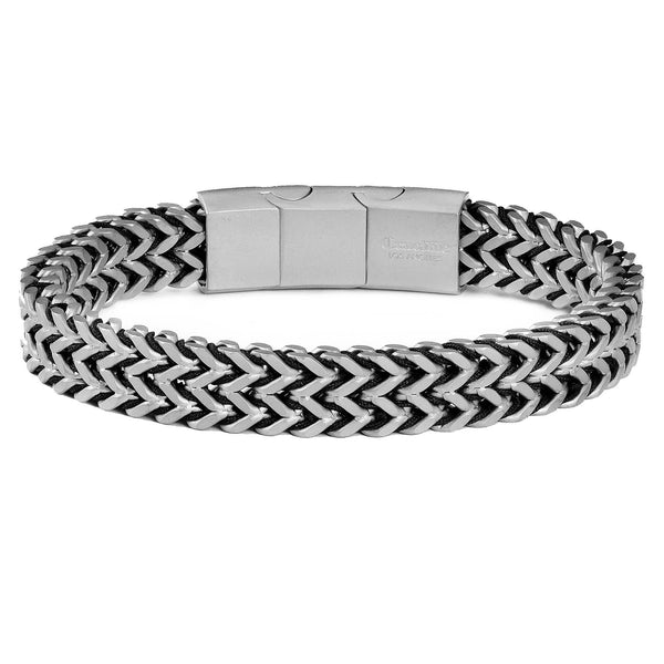 Crucible Matte Finish Stainless Steel Franco Chain Bracelet