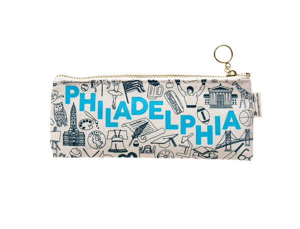 Philadelphia Pencil Pouch - Cotton Canvas, USA Made