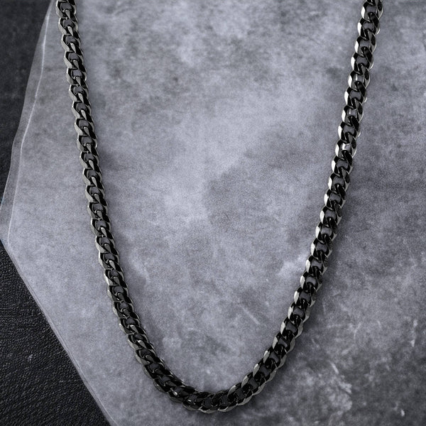 Curb Chain Steel Necklace 3.5mm Width - 24 Inches