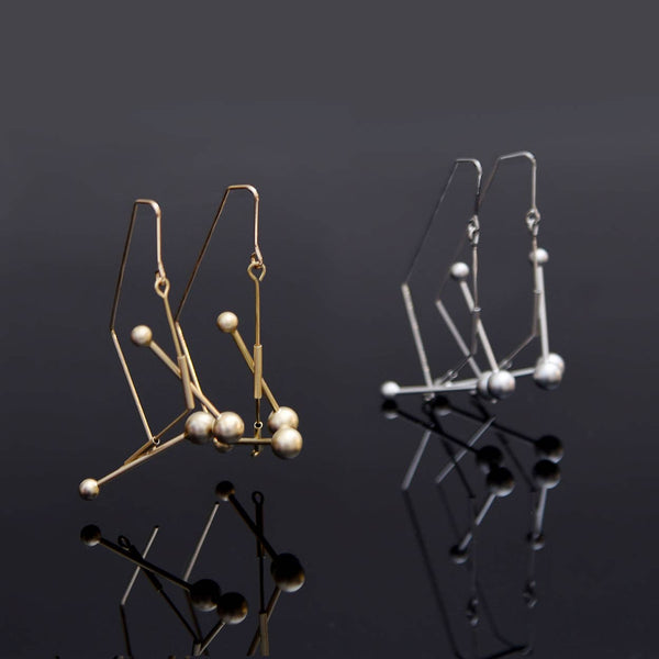 Vera Earrings - Black & Silver