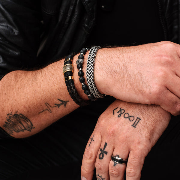 Crucible Matte Finish Stainless Steel Franco Chain Bracelet