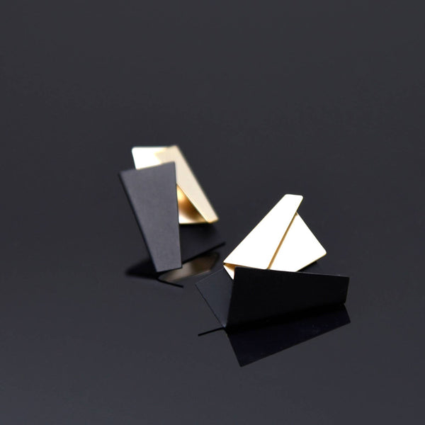 Quire Ear Jackets - Black & Gold