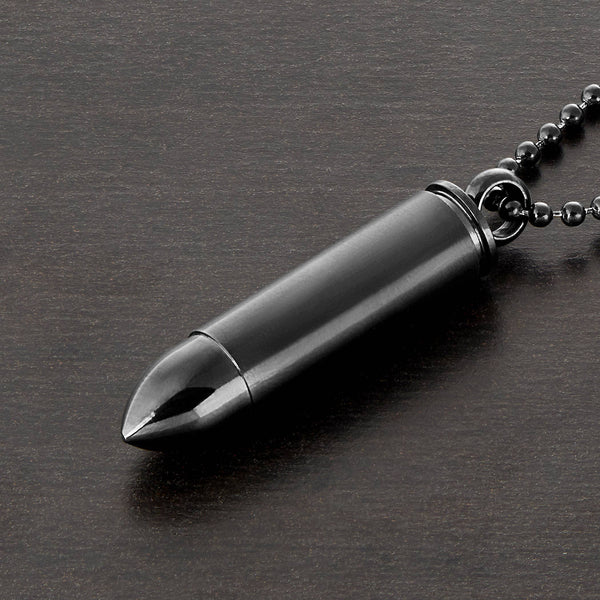 Bullet Capsule Stainless Steel Pendant