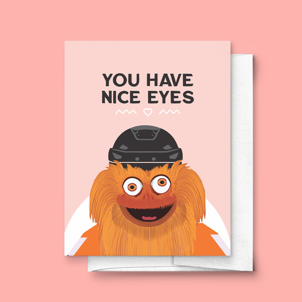 You Have Nice Eyes, Gritty Flyers Valentine's Day Card