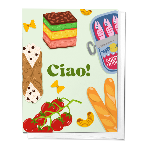 Ciao! Italian Foods and Desserts General Greeting Card