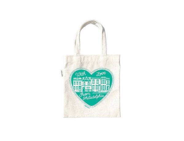 Philadelphia Heart Tiny Tote – Cotton Canvas, Made in USA