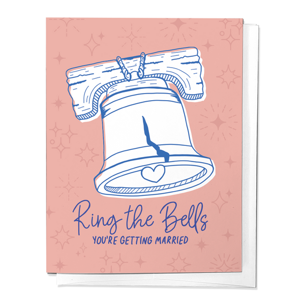 Ring the Bells Philadelphia Wedding Congrats Greeting Card