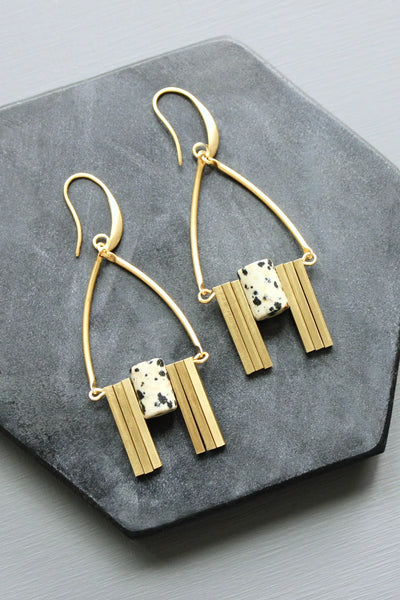 Dalmation Jasper Earrings