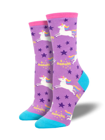 Badass Unicorn Socks -Purple