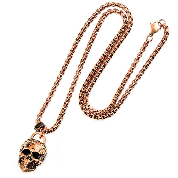 Crucible 38mm Large Skull Pendant Necklace - 24"