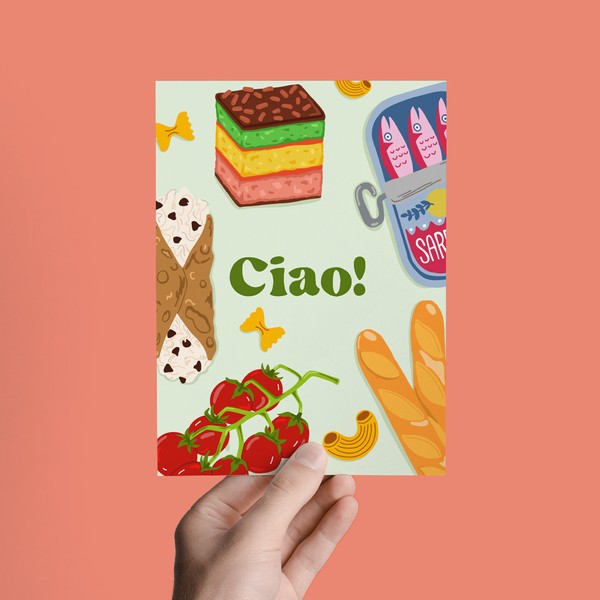 Ciao! Italian Foods and Desserts General Greeting Card