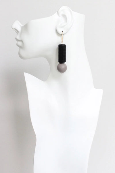 Black and Chestnut Earrings