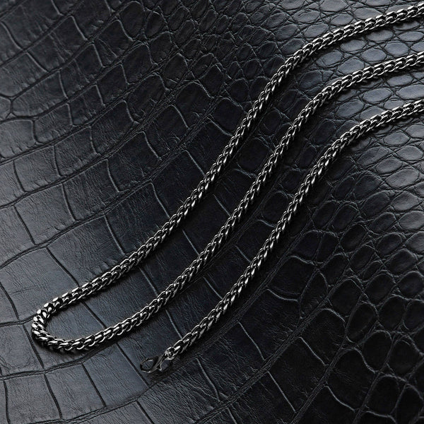 Curb Chain Steel Necklace 3.5mm Width - 24 Inches
