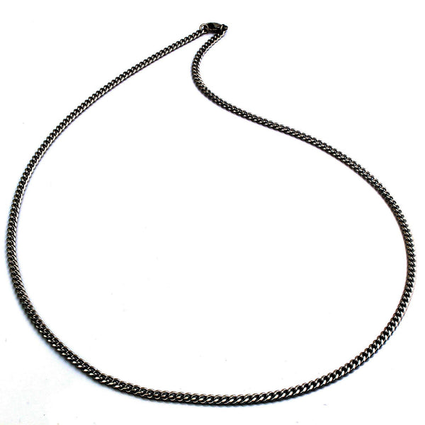 Curb Chain Steel Necklace 3.5mm Width - 24 Inches