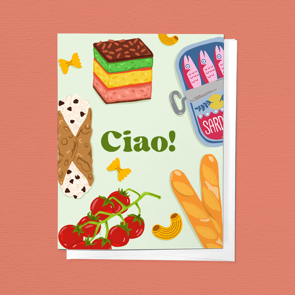 Ciao! Italian Foods and Desserts General Greeting Card