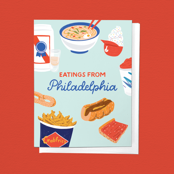 Eatings from Philadelphia, Philly Foods Greeting Card