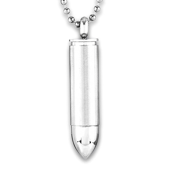 Bullet Capsule Stainless Steel Pendant