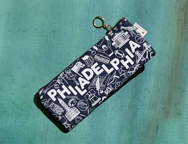 Philadelphia Pencil Pouch - Cotton Canvas, USA Made