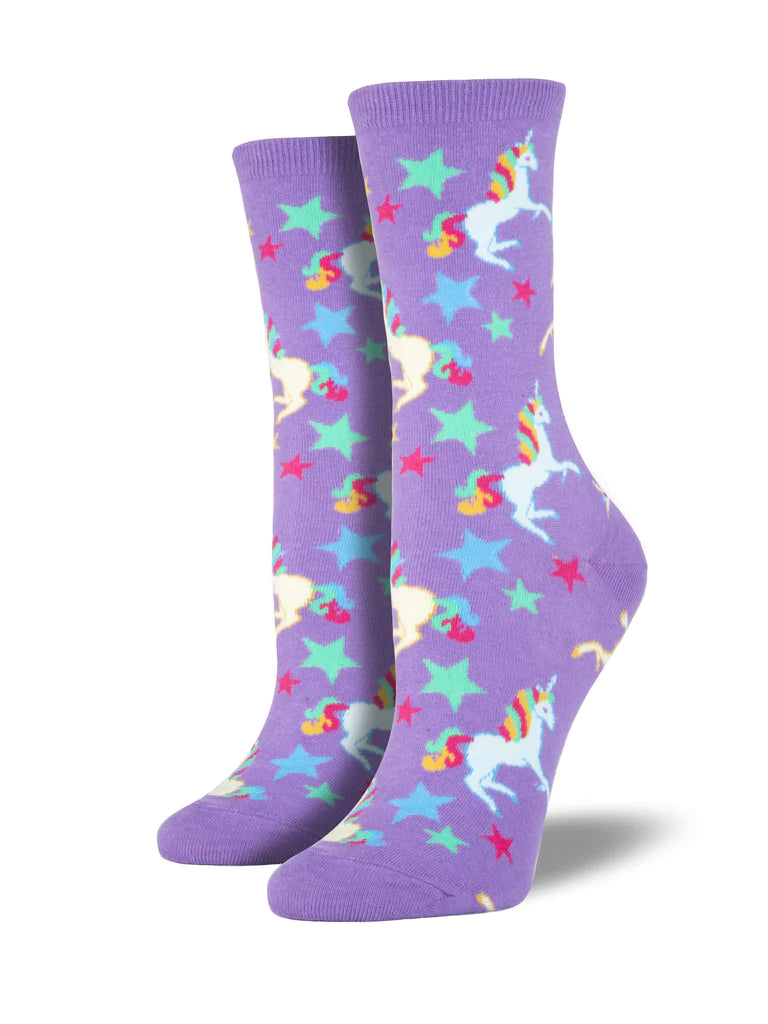 Unicorn Socks - Bright Purple