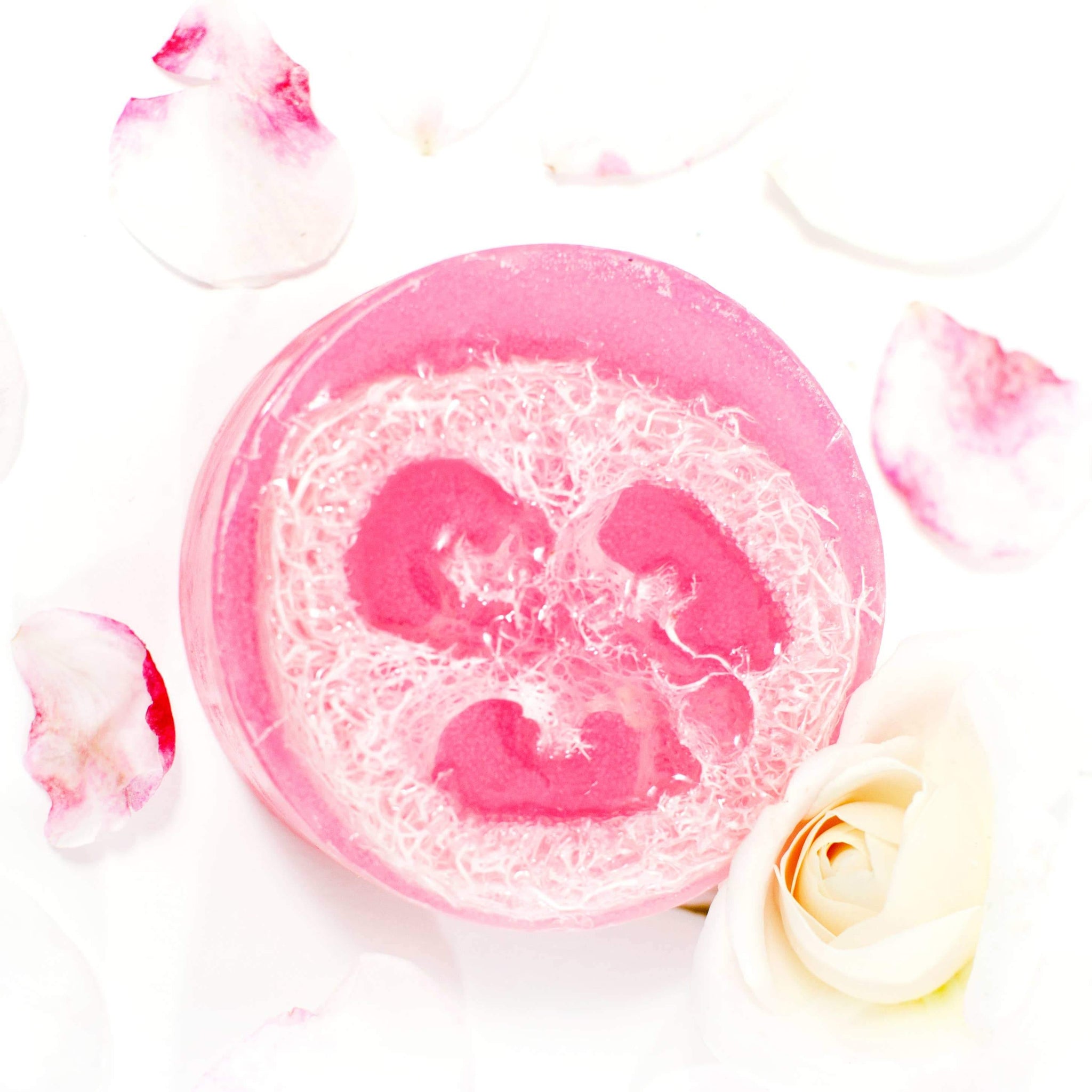 Loofah Soap - Rose | Exfoliating Loofah Body Soap - Revival Phl