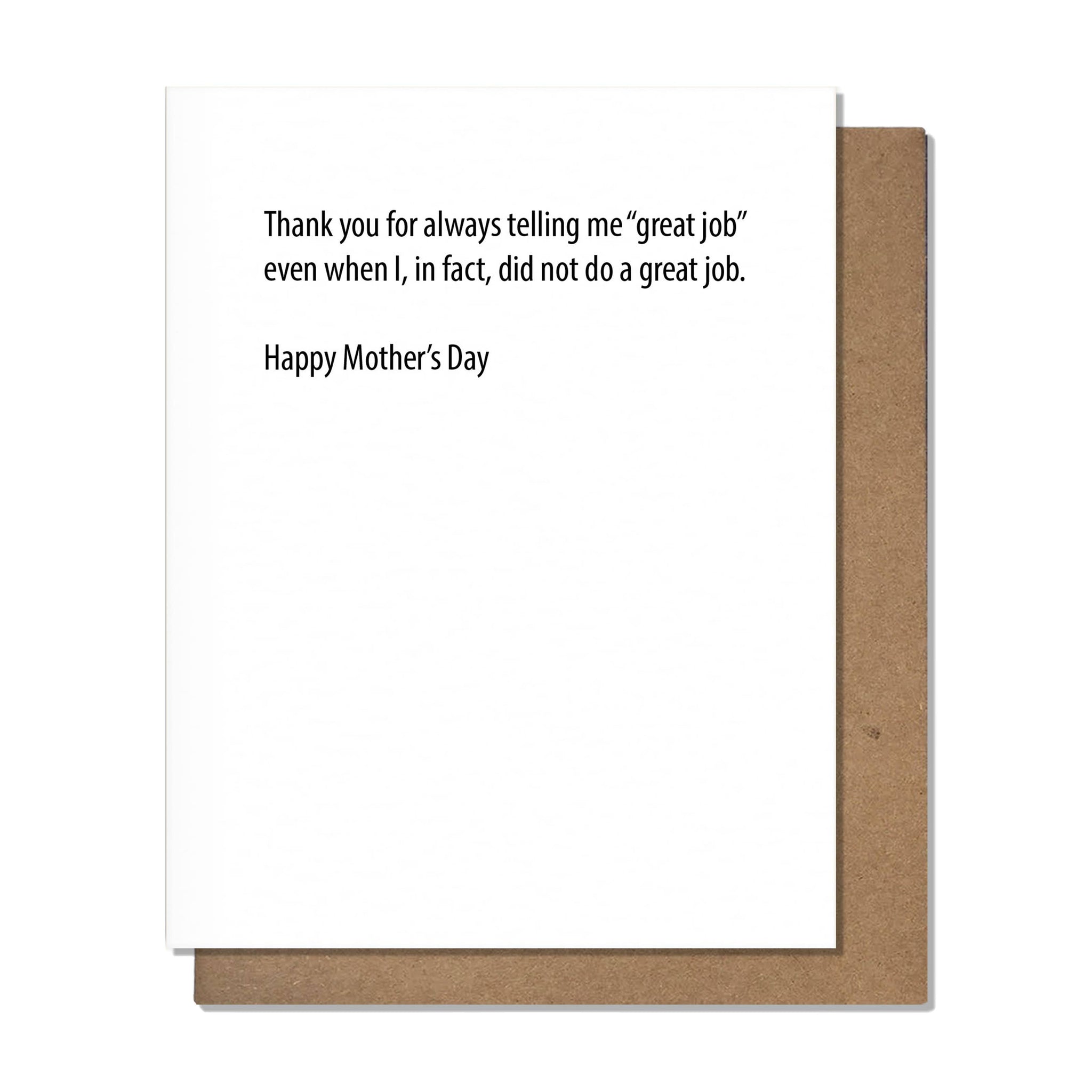 Great Job Mom - Mother's Day Card