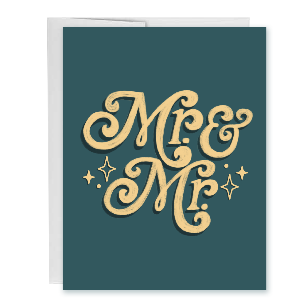 Mr. and Mr. Wedding Congratulatory Greeting Card