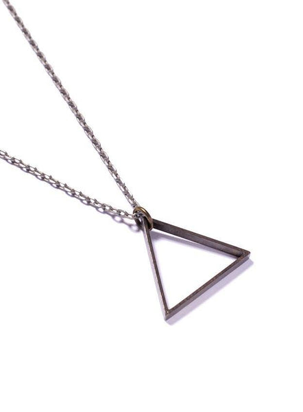Oxidized Triangle Necklace