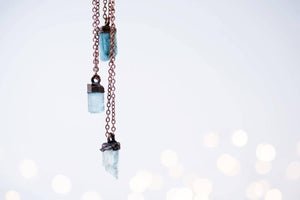 Raw Aquamarine Pendant Necklace