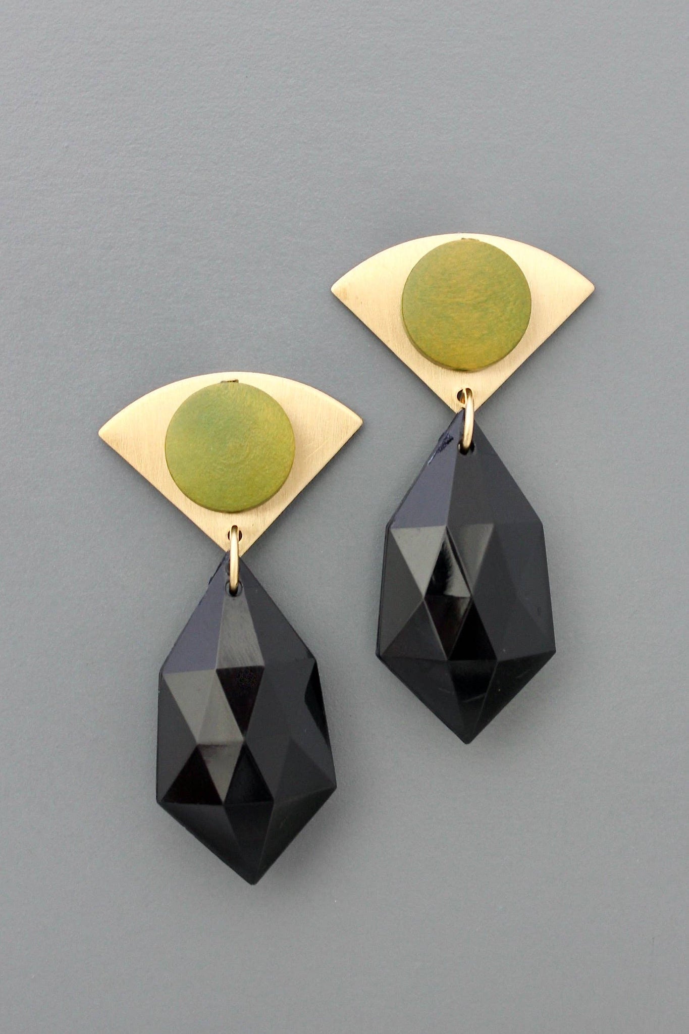 Geometric vintage acrylic drop earrings