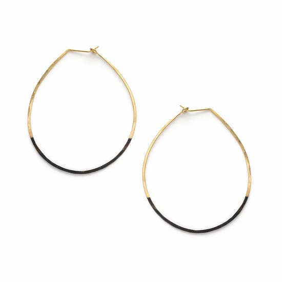 Mired Metal Circle Earrings
