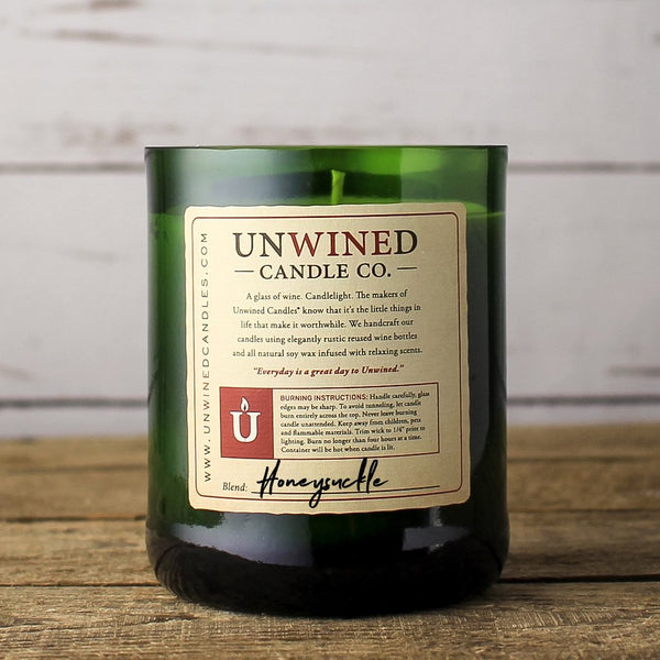 Unwined Candles - Honeysuckle Signature Series - Wine Bottle Candle