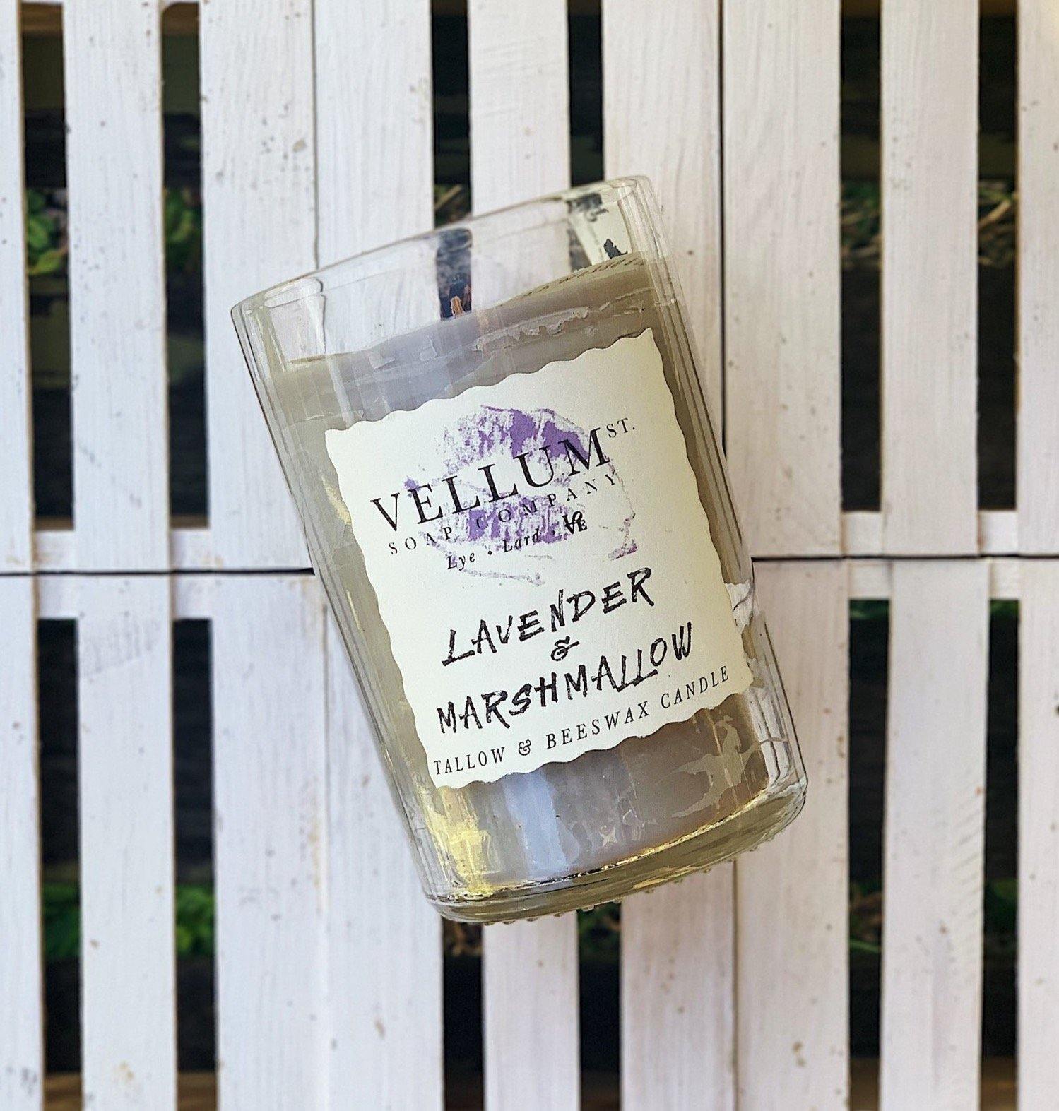 Lavender Marshmallow Tallow & Beeswax Candle - Revival Phl