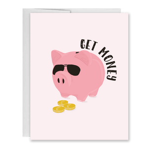 Get Money Piggy Bank Gift Card Greeting Card