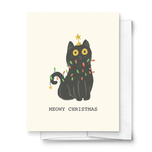 Have a Meowy Christmas Holiday Cat Kitten Greeting Card