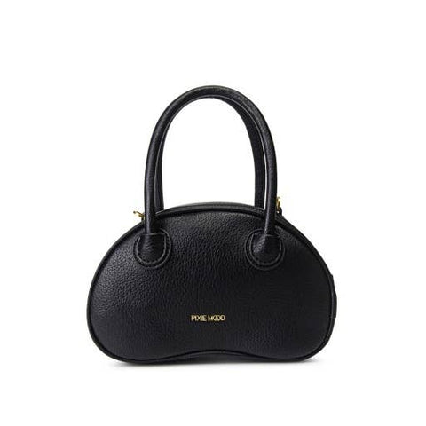 Bean Crossbody- Recycled Vegan Bag - Black Pebbled