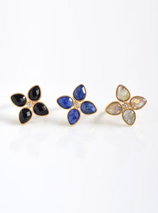 Multi Stone Floral  Ring
