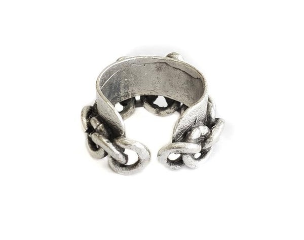 Chains Pewter Ring