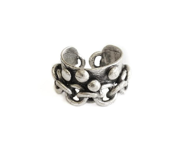 Chains Pewter Ring