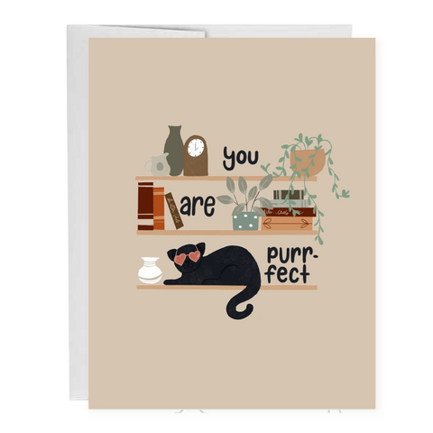 You Are Purrfect Cat Love / Friendship Greeting Card